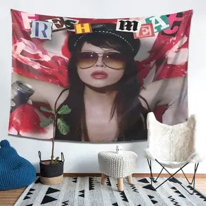Ayesha Erotica Backdrop Vintage Tapestry Wall Hanging, Pop Culture Photography Background, Polyester Wall Decor for Bedroom, Vanity Room, Living Room, Party Setup, Studio Decor