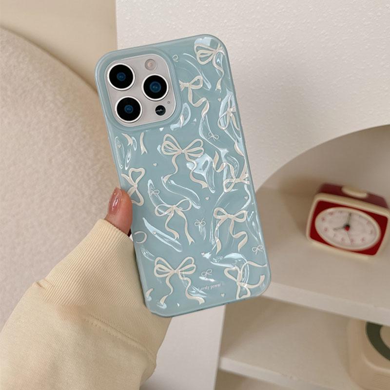 IPhone 13/14/16 Pro Max PC Case Protective Cover | Double layer Bow | Bow Chain | Best Friend Gift | Suitable for iPhone 11 12 13 14 15 16 Pro Max