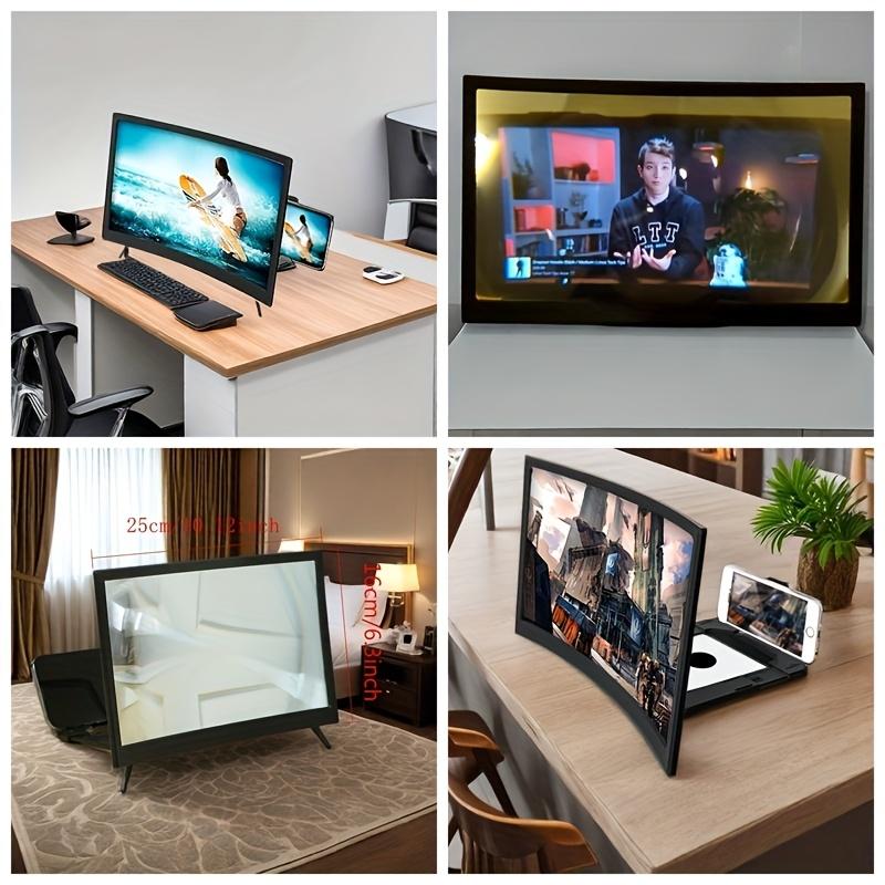 12 Inch Phone Projector, 3D Screen Extender for Movies Games Videos, Foldable Smartphone Stand, Enhance Your Viewing Experience