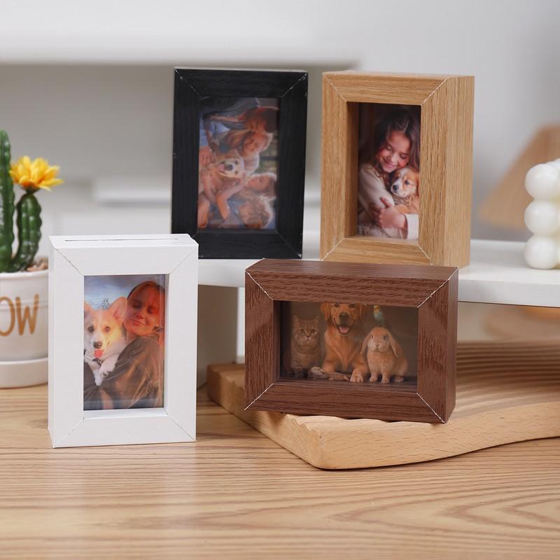 Vintage Style 3 Inch Photo Frame, Mini Decorative Frame for Living Room Bedroom, Holds 2 Photos, Ideal Gift for Birthdays Holidays