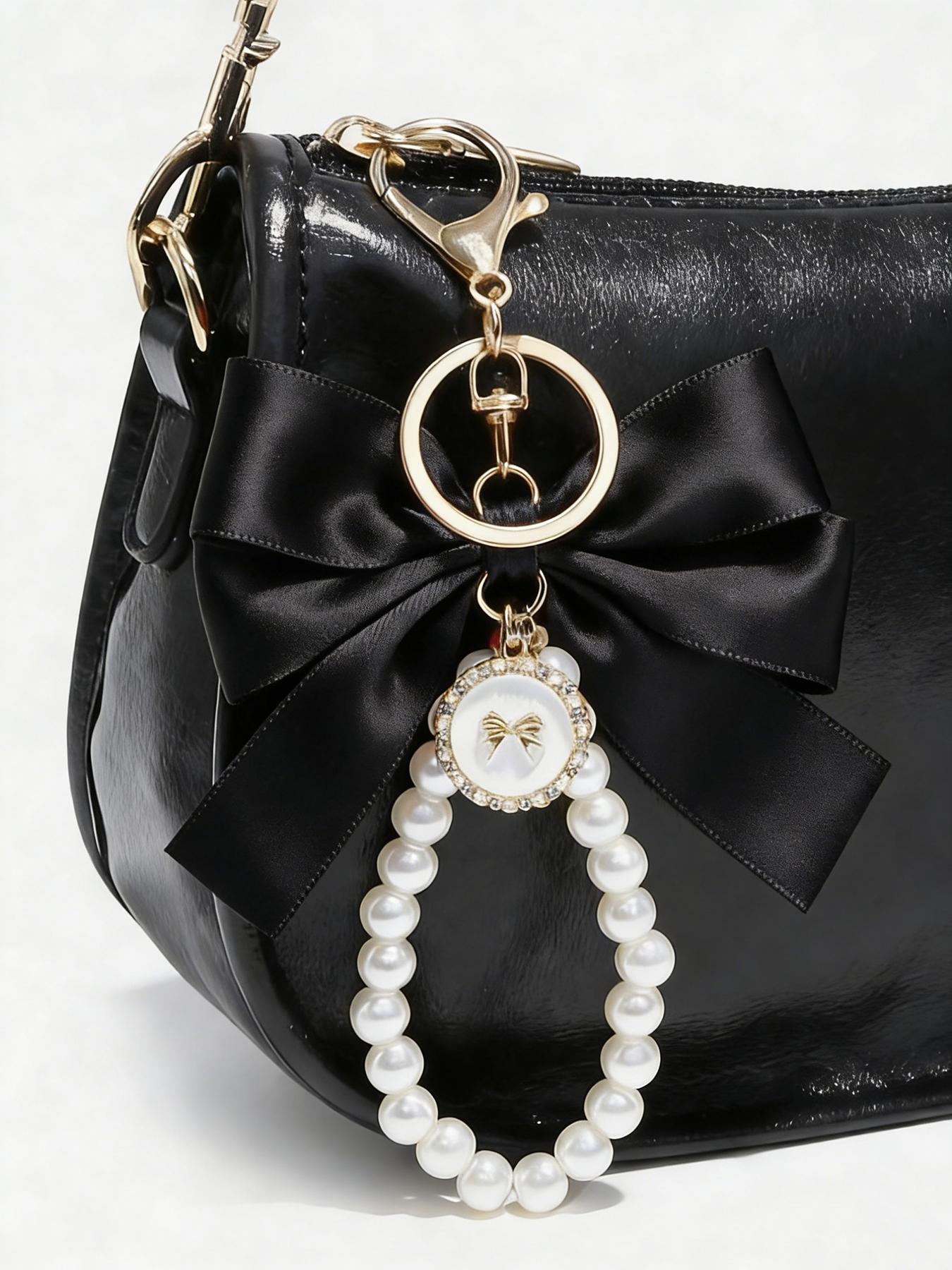 Personalized fashion exquisite versatile bow pendant, simple and casual versatile luxury bag pendant, sweet niche design multi-color optional suitable for daily bag accessories, gift  Key chain small objects, Bag Charm Keychain, Charms For Bags