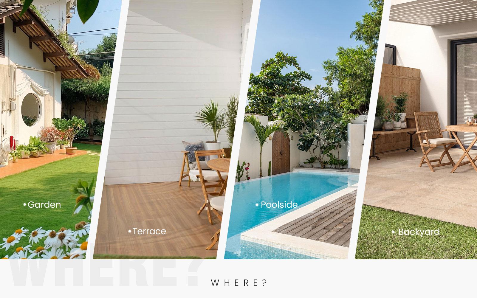 Amopatio Greenish Spring Patio Furniture Sets, 4-Piece Modern Outdoor Rattan Wicker Conversation Set for Backyard & Garden, Comfy Swivel Bistro Chairs for Poolside