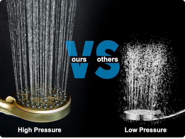 Hibbent All Metal CUPC Certified Shower Head, 10'' High Pressure Rainfall Shower Head/Handheld Showerhead Combo with 12'' Adjustable Curved Shower Extension Arm, 10-Spray, 71'' Hose, Showerhead Holder, Brushed Gold