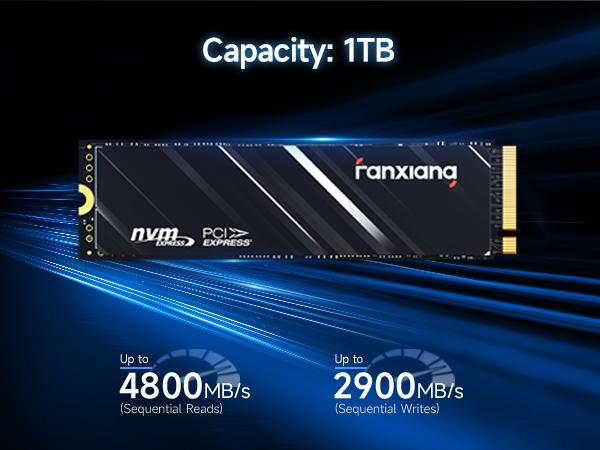 FANXIANG S690Q 1TB M.2 NVMe Internal SolidState Drive(SSD) PCIe 4.0 for PS5, Up to 4800 MB/s FANXIANG S690Q 1TB M.2 NVMe Internal SolidState Drive(SSD) PCIe 4.0 for PS5, Up to 4800 MB/s