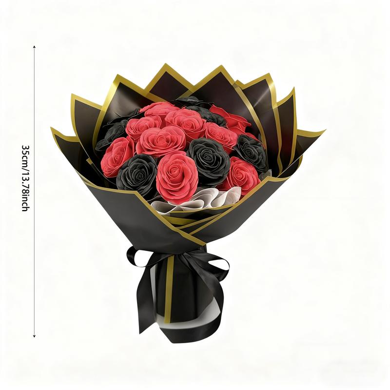18pcs Realistic Rose Bouquet, Artificial Roses, Artificial Flowers Bouquet, Valentine's Day Gift, Wedding Favors, Mother's Day Present, Christmas Gift