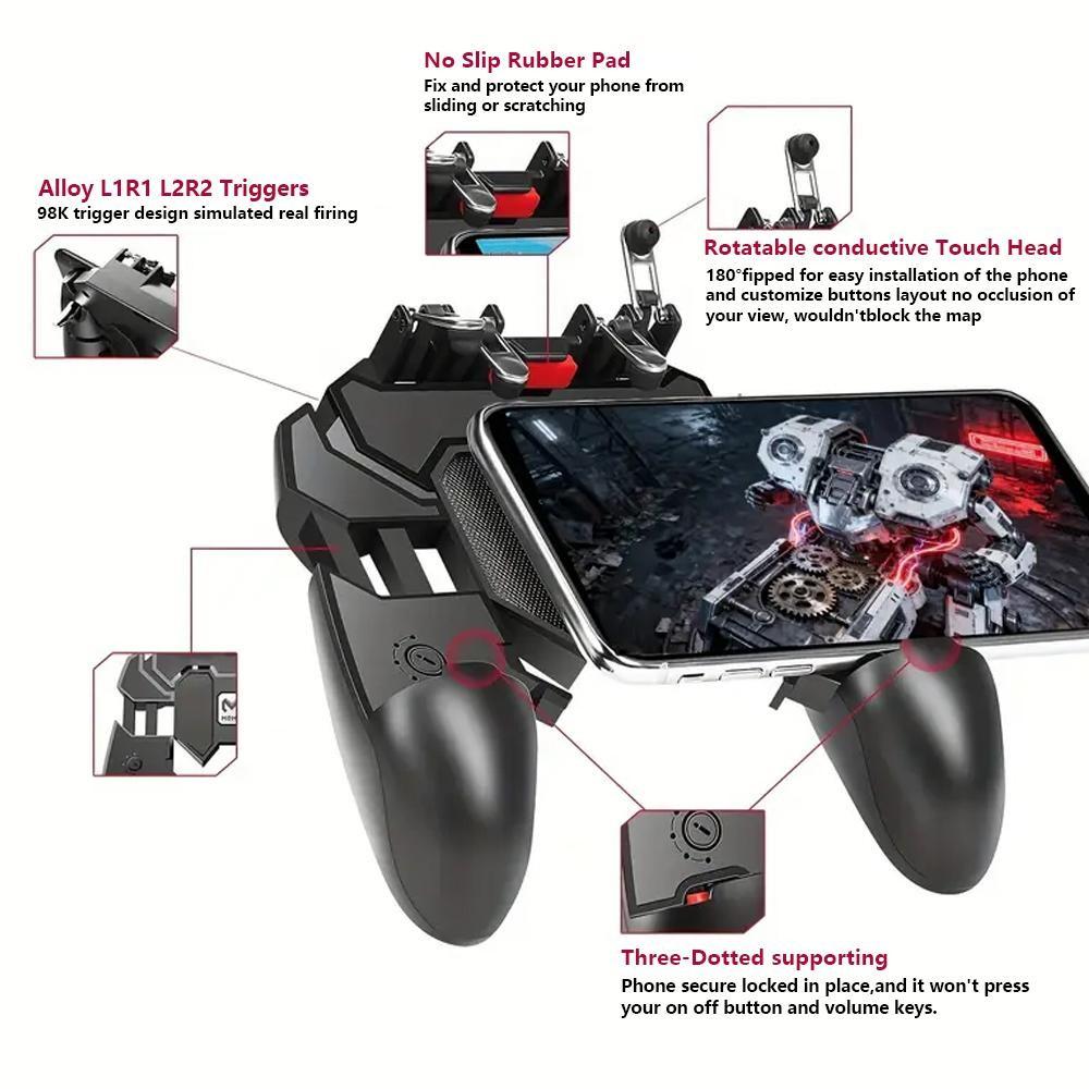 Mobile game controller for iOS and Android mobile phone trigger for games game grip Universal Joystick gamepad shooting aiming key suitable for 4.7-6.5 inch mobile phones