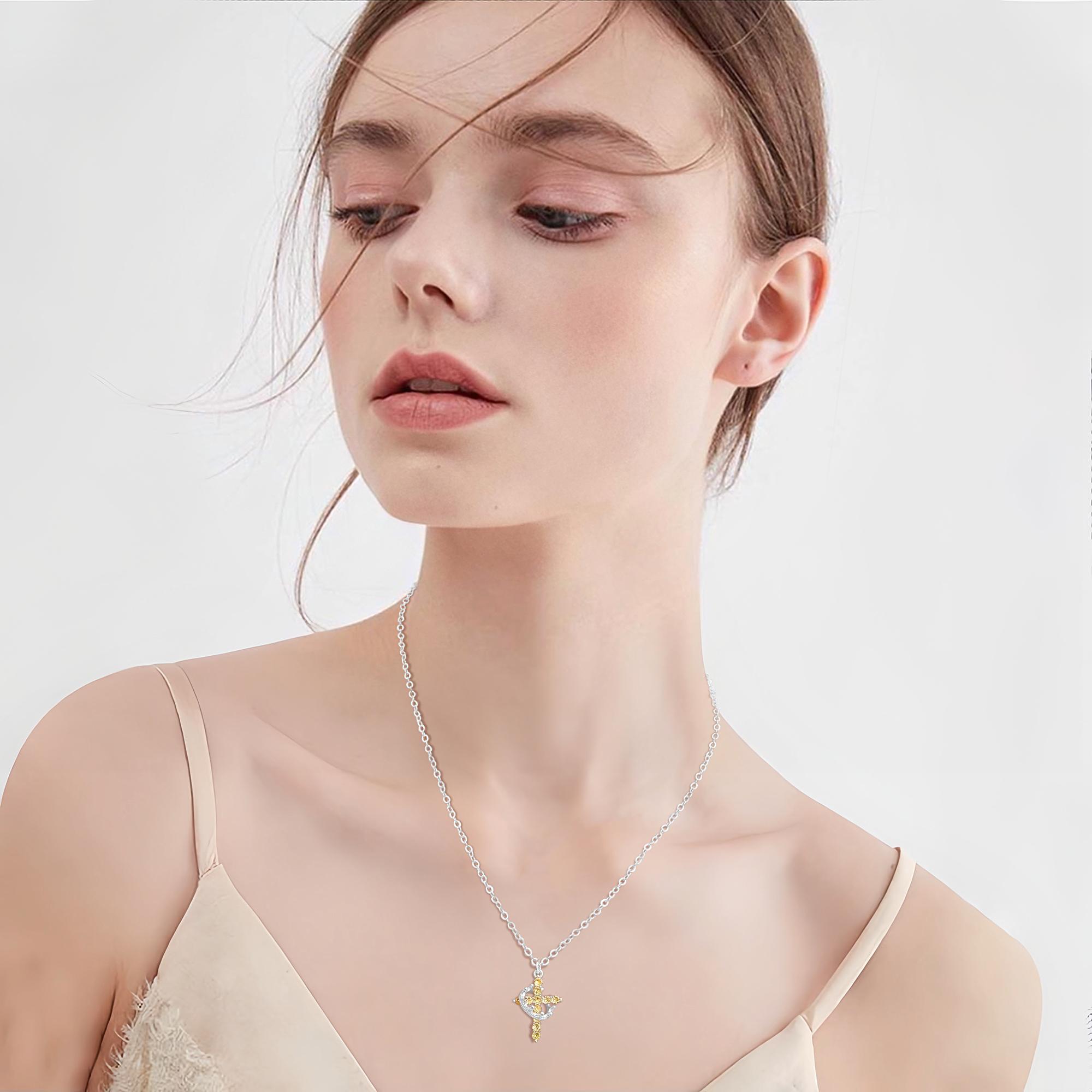 Tewiky Colorful Simple Crown & Cross Pendant Choker Necklace For Women & Men & Girls Pretty Necklace For Daily Party Clothing Decor Trendy All-match & Exquisite Jewelry For Easter Trending  jewellery For Easter