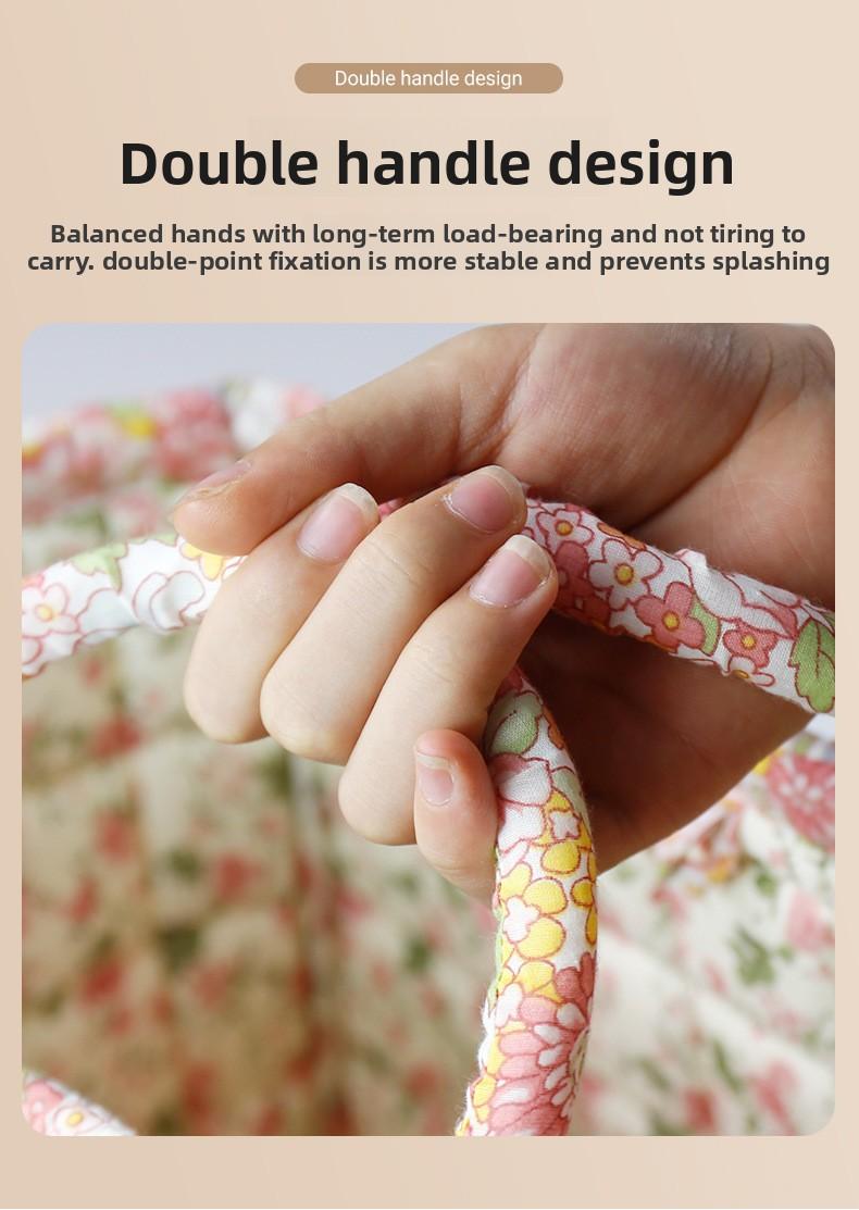 Floral Foldable Storage Basket Cotton Fabric Collapsible Laundry Hamper for Clothes Toys & Blankets Car Trunk Organizer Backseat Storage Machine Washable Decorative Bin for Bedroom Bathroom & Living Room Large Capacity Woven Design