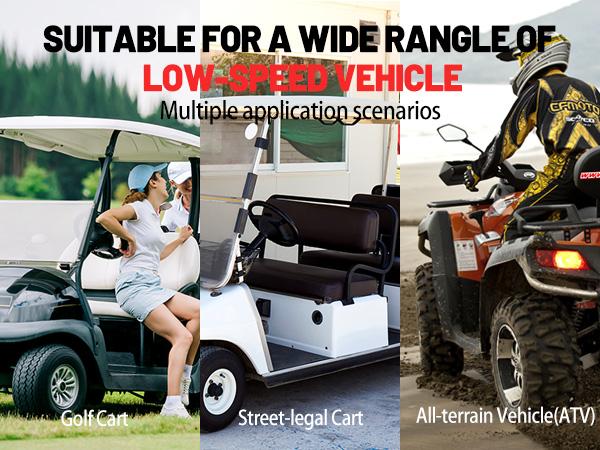 48V 100Ah Golf Cart LiFePO4 Battery with APP & Chager & Monitor, 10KW Continuous Power Lithium Battery with 200A BMS, Up to 10000+ Rechargeable Cycles, Perfect for golf cart