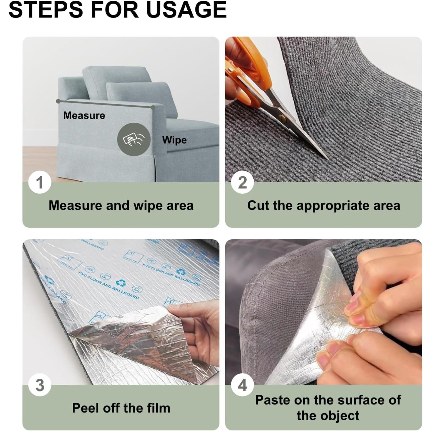 Cat Scratching Post Protector Pad, Durable Polyester Fiber Wall-Mounted Cat Scratch Board, No Shedding, DIY Climbing Design, Indoor Cat Play Toy, Vertical Scratcher