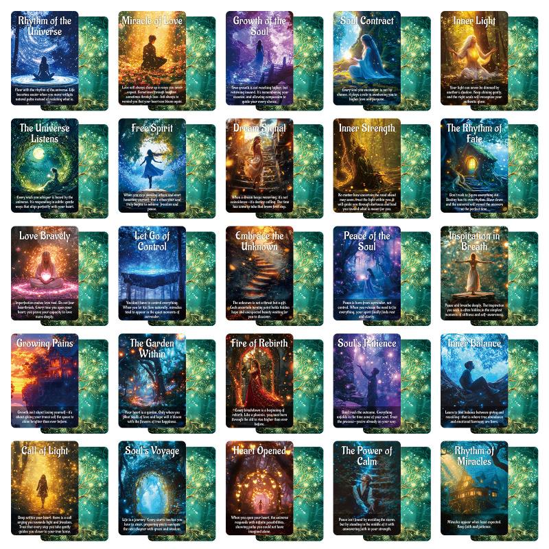 Mystic Forest Oracle Cards  New 50-Card Creative Board Game for Gatherings, Parties, and Multiplayer Divination and Fortune-telling
