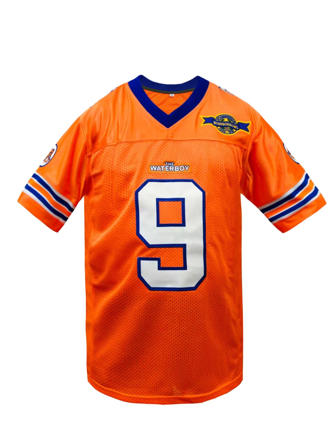 Bobby Boucher #9 The Water boy Adam Sandler Movie Mud Dogs Bourbon Bowl Football Jersey