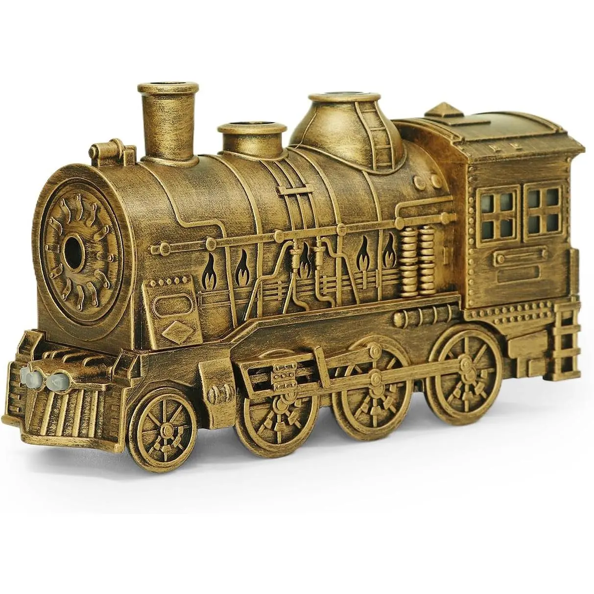 Vintage Steam Train Essential Oil Diffuser, Cute Train Aromatherapy Diffuser with LED Mist Effect, Cozy Home Decor Gift for Bedroom & Office