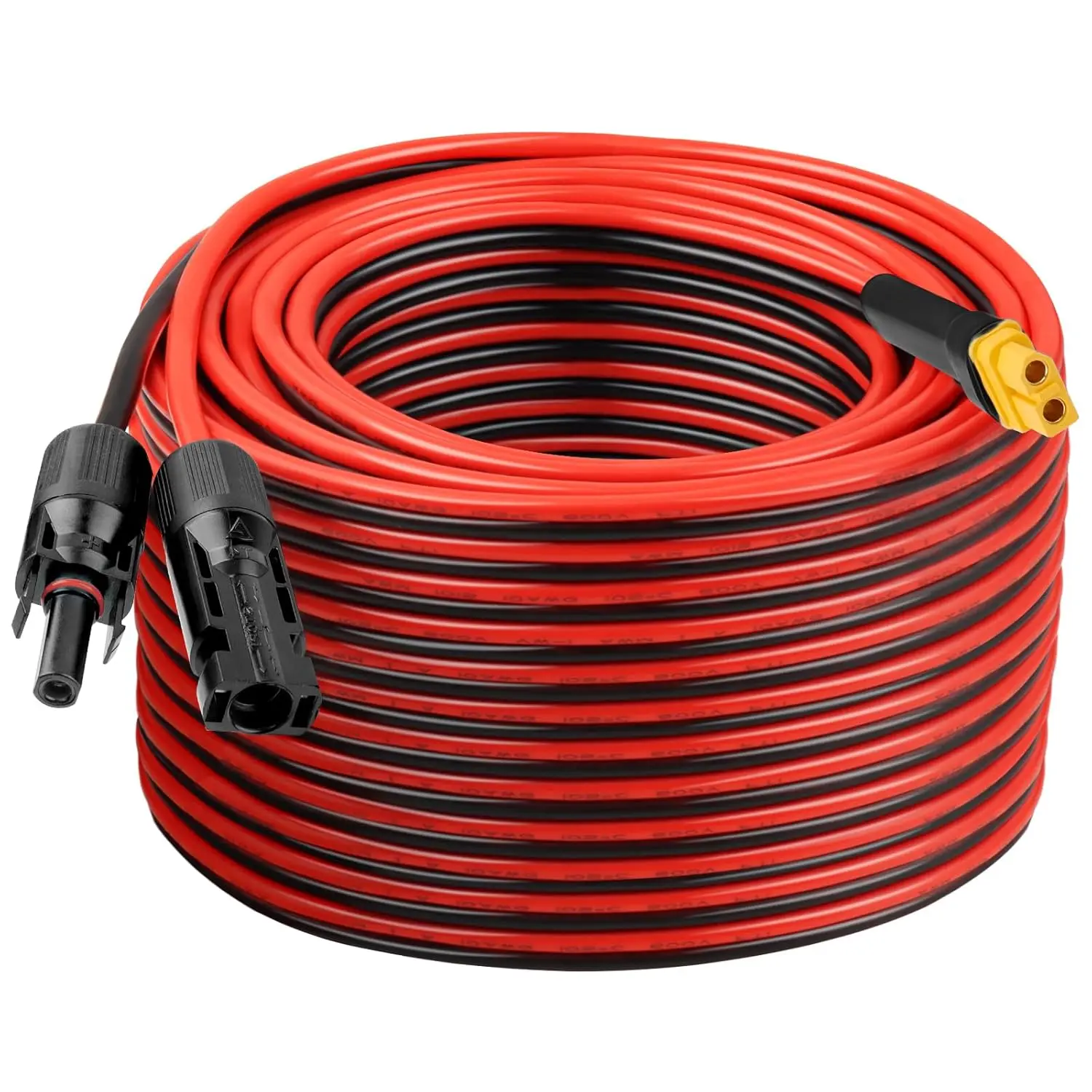 Amazon: 10AWG 100ft XT60 Solar Extension Cable 2 3 6 10 15 20 25 35 40 50 75 100ft XT60 Solar Extension Connector Adapter, Thickened Cable, Female to Male, Suitable for Portable Power Stations, Solar Panels, RC Lithium Iron Phosphate Batteries: Courtyard,