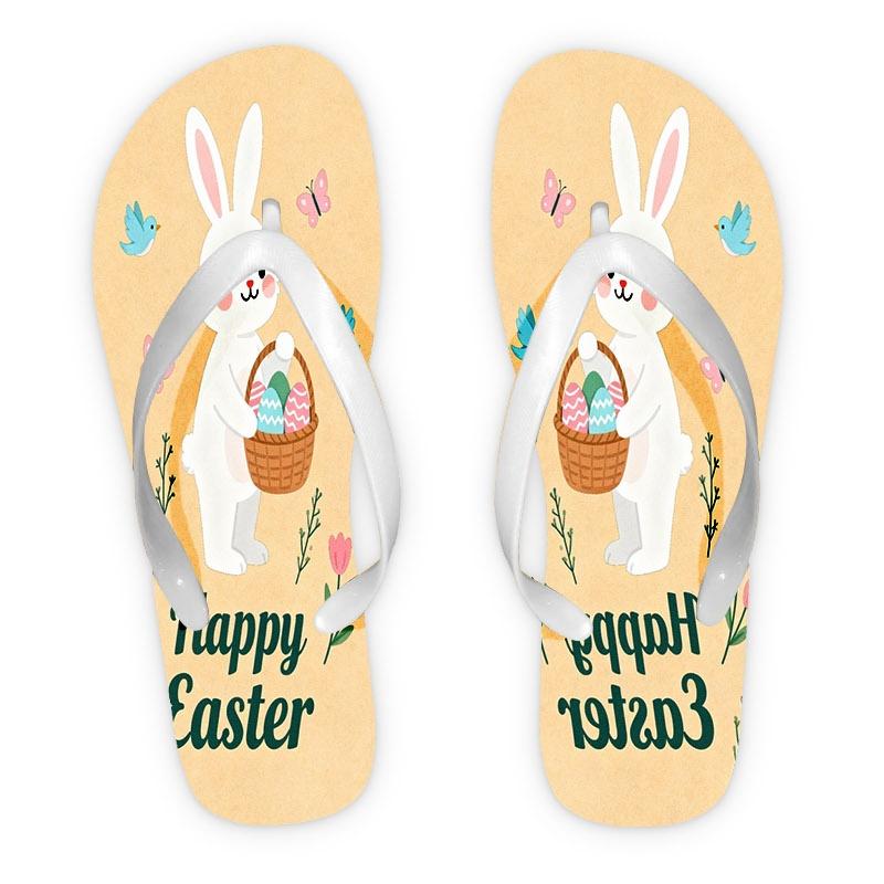 2026 Summer New Women's Flip Flops, Open Toe, Flat Heel, Multiple Colors & Sizes Available, Easter Bunny Pattern, Ideal for Mother's Day & Holiday Gifting, Comfortable for Daily & Beach Wear, Lightweight & Stylish, Women Shoes