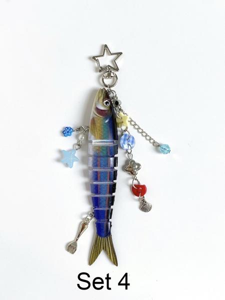 Handmade Fish Shaped Keychain, Ocean Theme Bag Charm & Key Ring, Realistic Bait Pendant, Perfect Gift for Fishermen, School & Car Accessories, Keychain For Bags