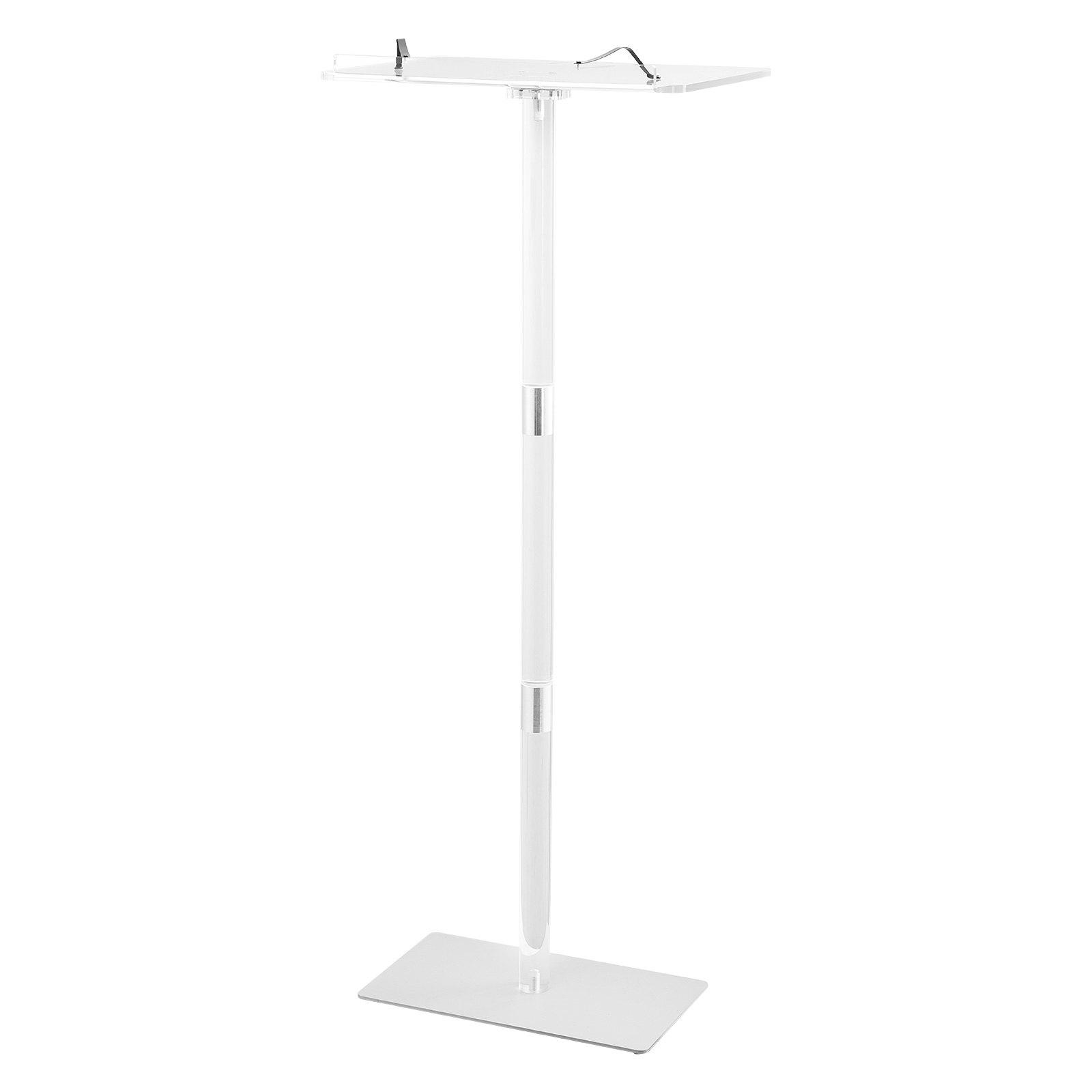 VEVOR Podium Stand, 43-Inch Acrylic Lectern, Portable Laptop Desk with Wide Reading Surface, Book Clips, Adjustable Angle, Floor-Standing, for Classroom, Wedding, Conference, Lecture and Concert VEVOR Podium Stand, 43-Inch Acrylic Lectern, Portable Laptop Desk with Wide Reading Surface, Book Clips, Adjustable Angle, Floor-Standing, for Classroom, Wedding, Conference, Lecture and Concert