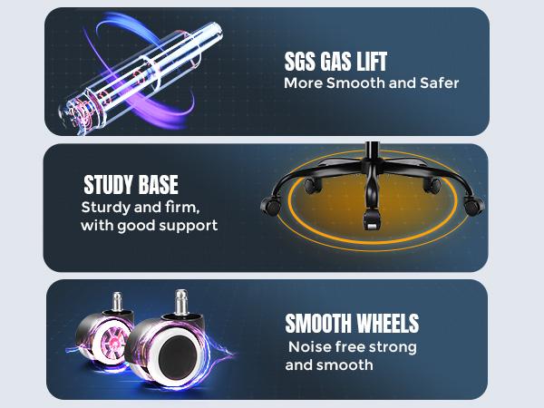 【Buy 1 Get 4】GTPLAYER Gaming Chair with Footrest, Fabric Office Chair with Pocket Spring Seat, Memory Foam Lumbar Support, High-Back Computer Chair