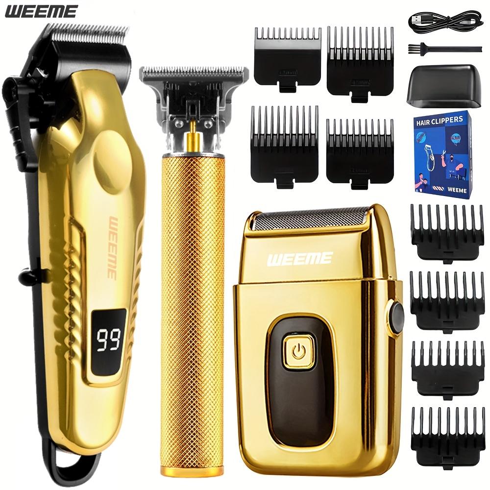 WEEME Men's Electric Shaver Set, 2/3/4pcs Rechargeable Trimmer Kit, USB Charging, T-Head Design, Perfect Gift for Father Husband Boyfriend