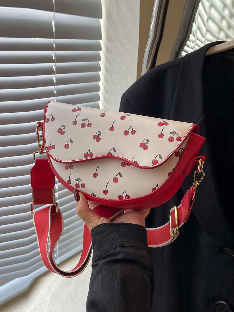 Women's Retro Solid Color Saddle Bag, Wide Shoulder Strap Messenger Bag, Fashionable Classic Popular Shoulder Bag, Suitable for Daily Outing