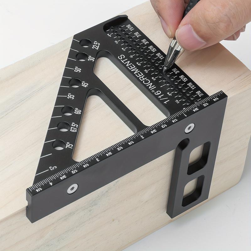 Triangular hole ruler, carpenter's marking ruler, square ruler, angle ruler, marking tool, bevel ruler and multifunctional square ruler.