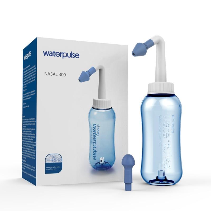 300ml Waterpulse nose washer NetiPot Sinus Rinse Bottle Nose rinsingCleaner Rinse Nasal lrrigation AvoidAllergic Rhinitis Oral CleansingComfort (300ml with 30 Nasal WashSalt Packets,Blue) nasalrinsesinus