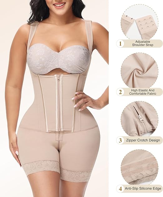 SHAPSHE Fajas Colombians Shapewear for Women Tummy Control Bodysuit