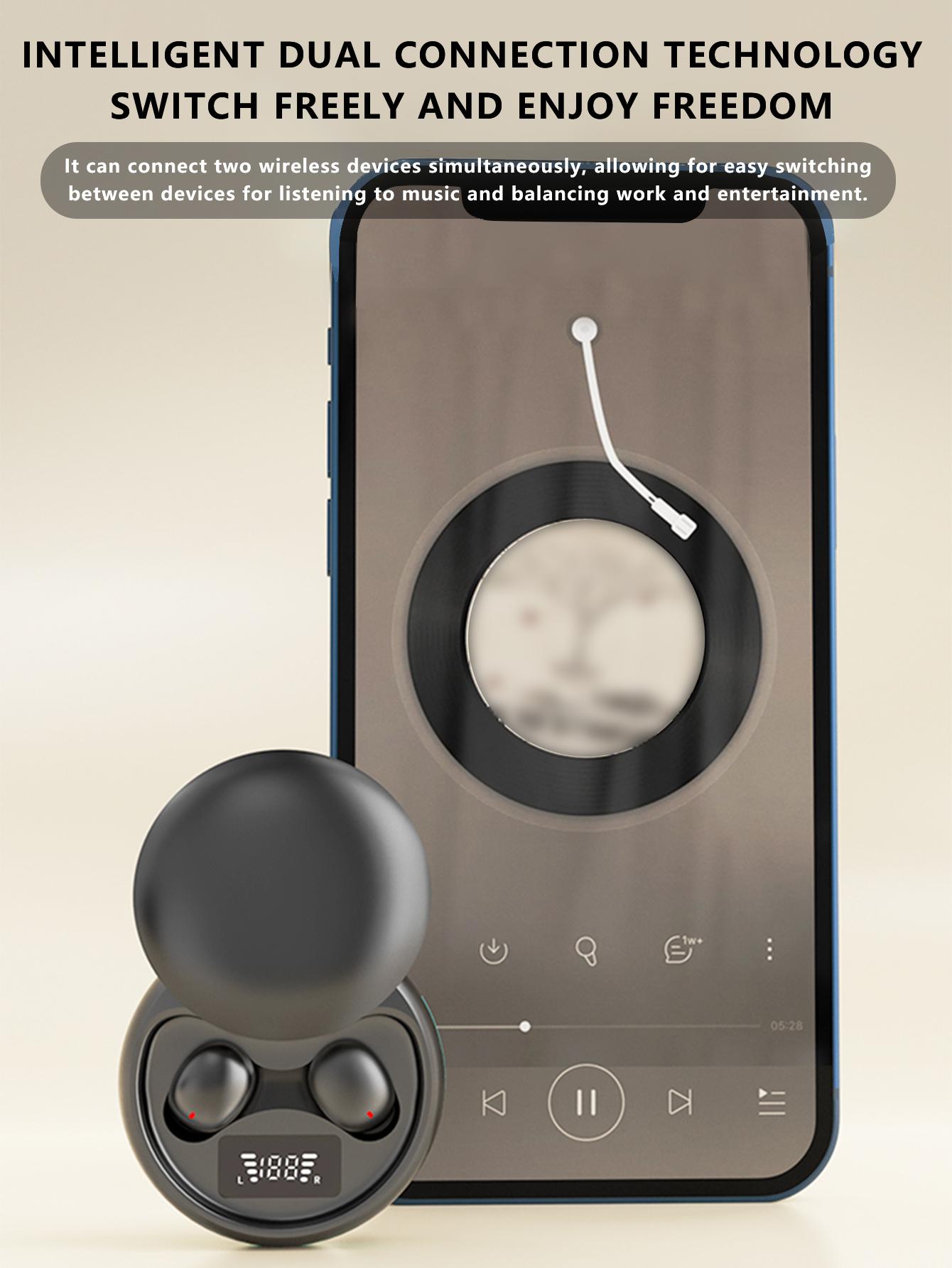 Mini Invisible Bluetooth-Compatible Earbuds for iOS & Android, True Wireless In-Ear Headphones for Sports & Active Lifestyle, Audio Wireless Earbuds, Cool Gadgets