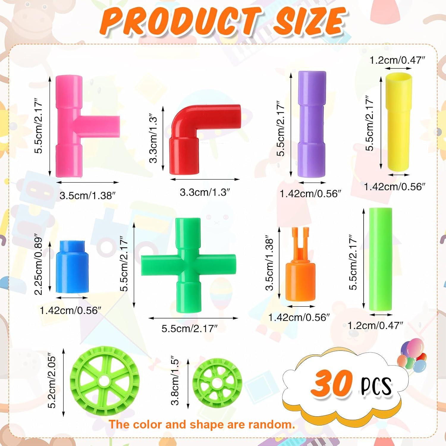 50pcs Water-Pipe Design Building Block Set,Educational Construction Toy for Kids, Gift for Halloween, Thanksgiving and Christmas