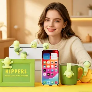 Funny Dynamic Series Cute Glowing Doll Figure, Cartoon Desktop Blind Box Surprise Gift, Car Dashboard and Phone Screen Decor