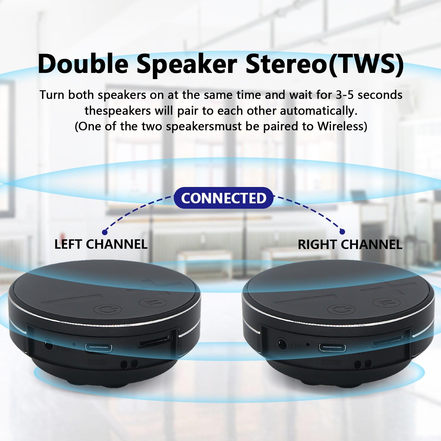 Mini Bone Conduction Speaker, Portable Wireless Speaker, Stereo Bass, Creative Compact Speaker, Music Player for Home, Outdoor, Travel, Rechargeable Wireless Speaker