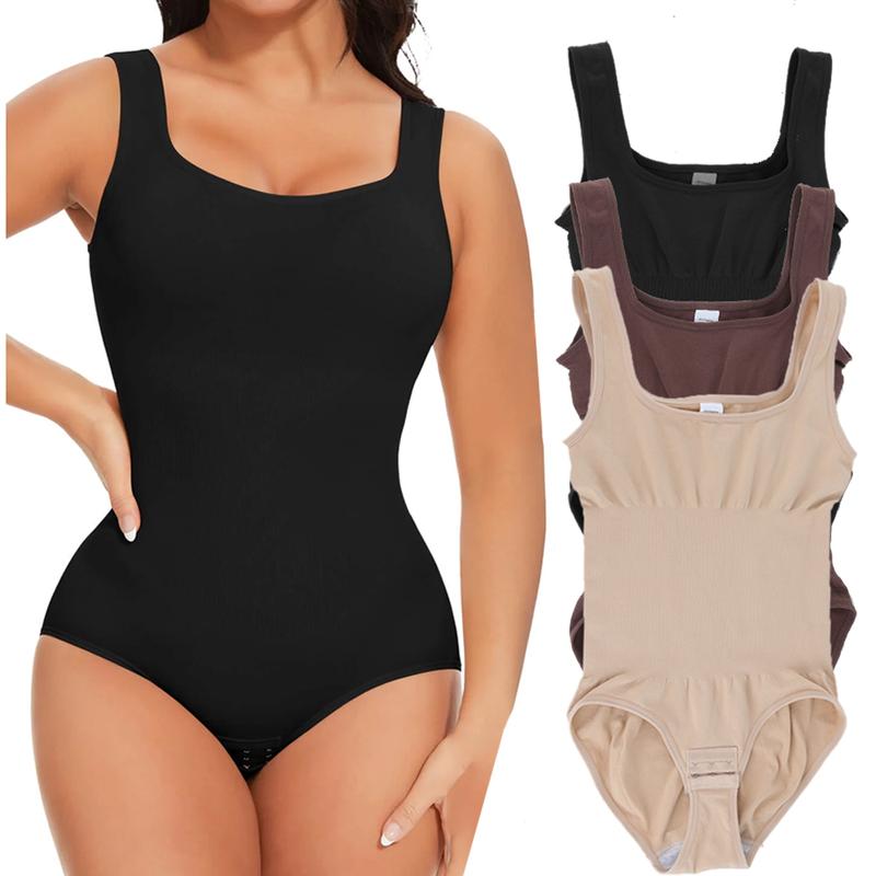 Women's 1/2/3 Piece Bodysuits Sleeveless Shapewear Tank Tops Bodysuit  Tummy Control Lady Comfort Womenswear Underwear