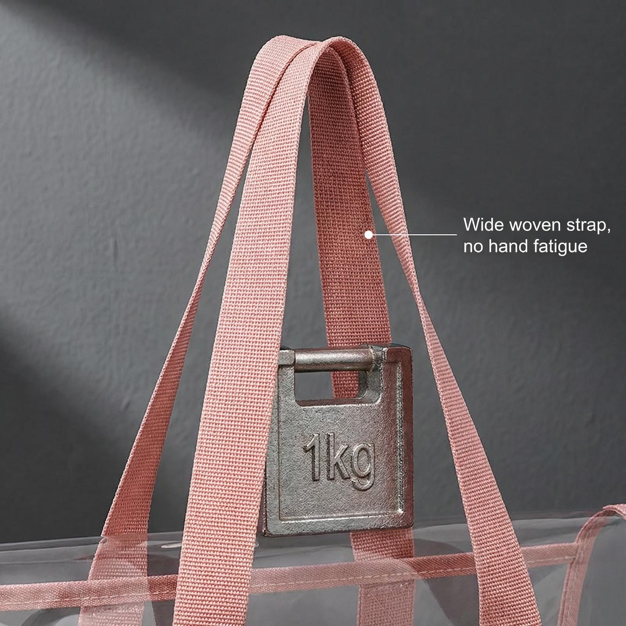 Large Capacity Transparent PP Document Bag - Multi-compartment design, suitable for tablets, A4 papers, and stationery - Durable portable file box, visible content design