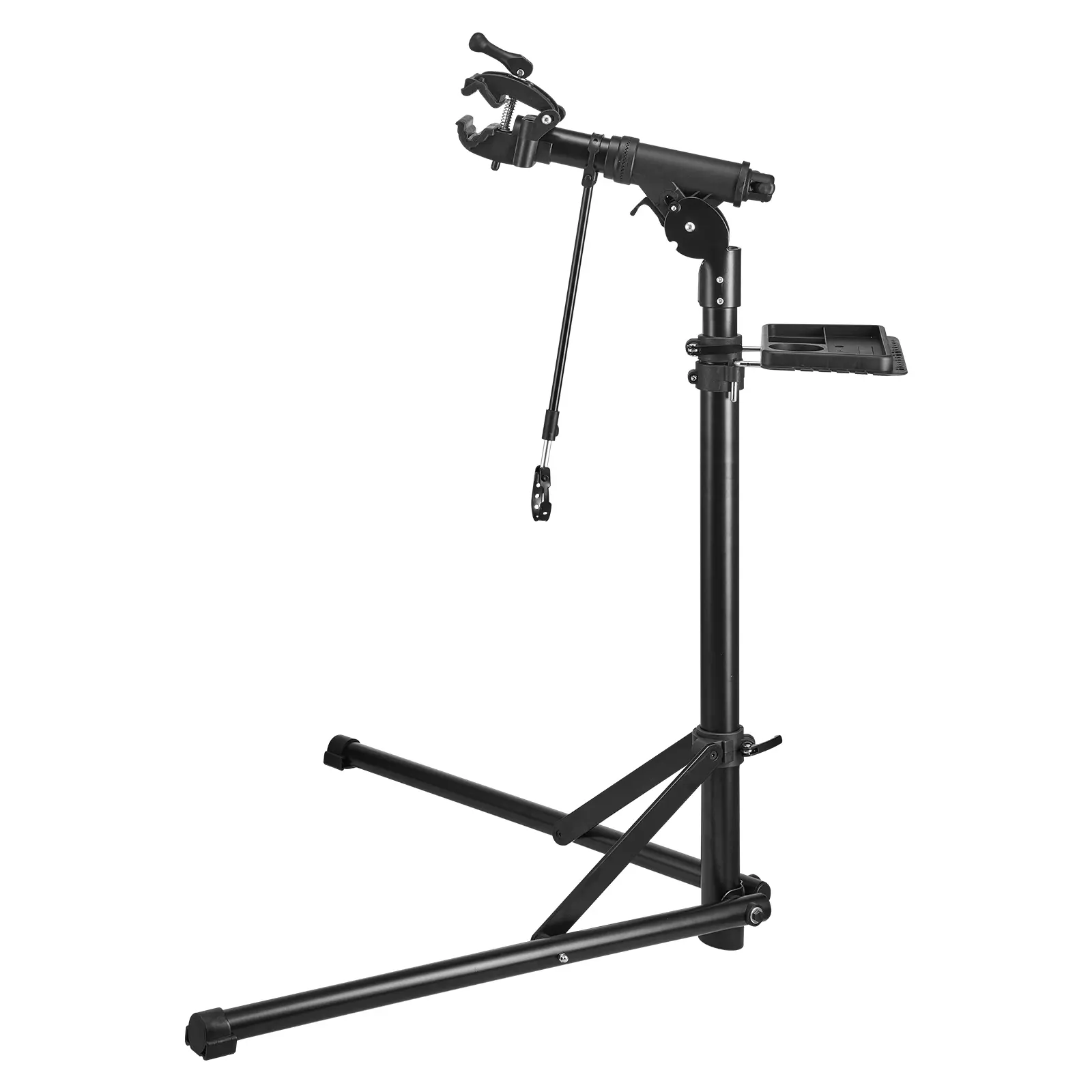 Bike Repair Stand, 85 lb Heavy-duty Bicycle Work Stand with 40.7-64.1 in Adjustable Height & Magnetic Tool Tray, Foldable Bicycle Maintenance Rack, Shop Home Mechanics for Mountain & Road Bike