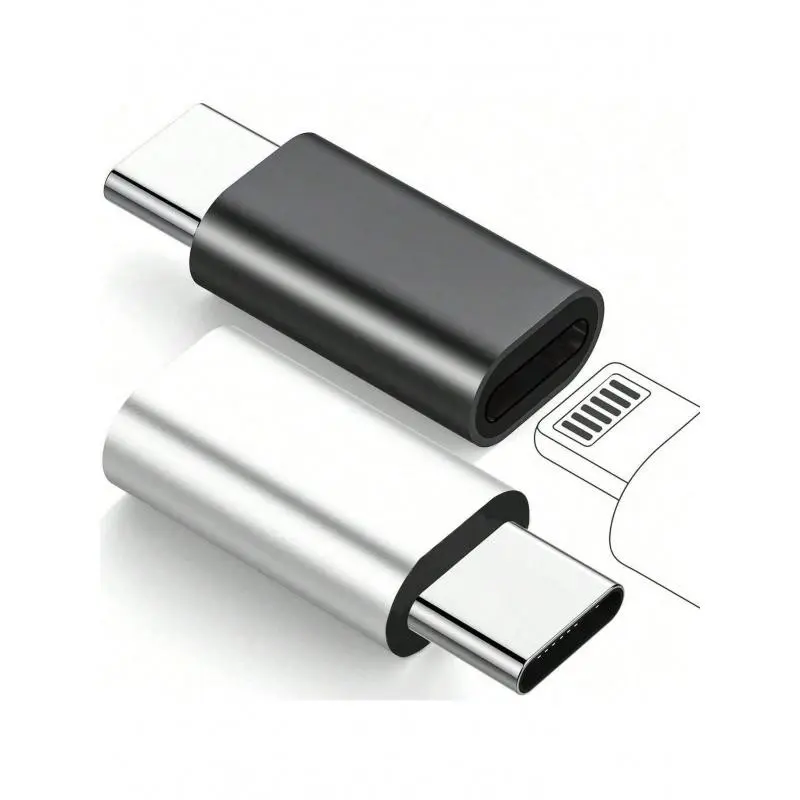 2pcs Lightning to USB-C Adapter, Compatible with iPhone 15 Pro Max, Xiaomi Charging Cable, Type-C to USB 3.0, Laptop, Desktop Devices