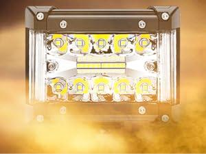 Nilight Side Shooter LED Light Bar 2PCS 4.3 Inch Triple Row Spot Flood Combo Lights Led Work Light with Wiring Harness Kit for Off Road Fog Light Driving Light on Truck SUV ATV UTV dealsforyoudays