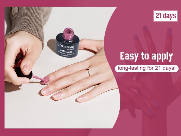 JODSONE Gel Nail Polish Kit with U V Light 35 PCS Classic Black and White Nude and Blue Purple Gel Polish Set with Manicure Tools Suitable for All Seasons Perfect Gifts for Manicure Lover