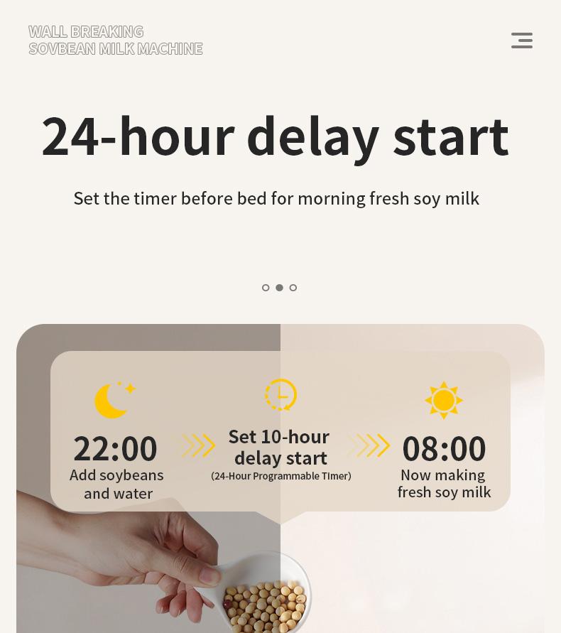 Multifunctional Soy Milk Maker with Timer Keep Warm Self Cleaning Juice Soy Milk Jam Making Functions 24 Hour Delay Start 7 Programs
