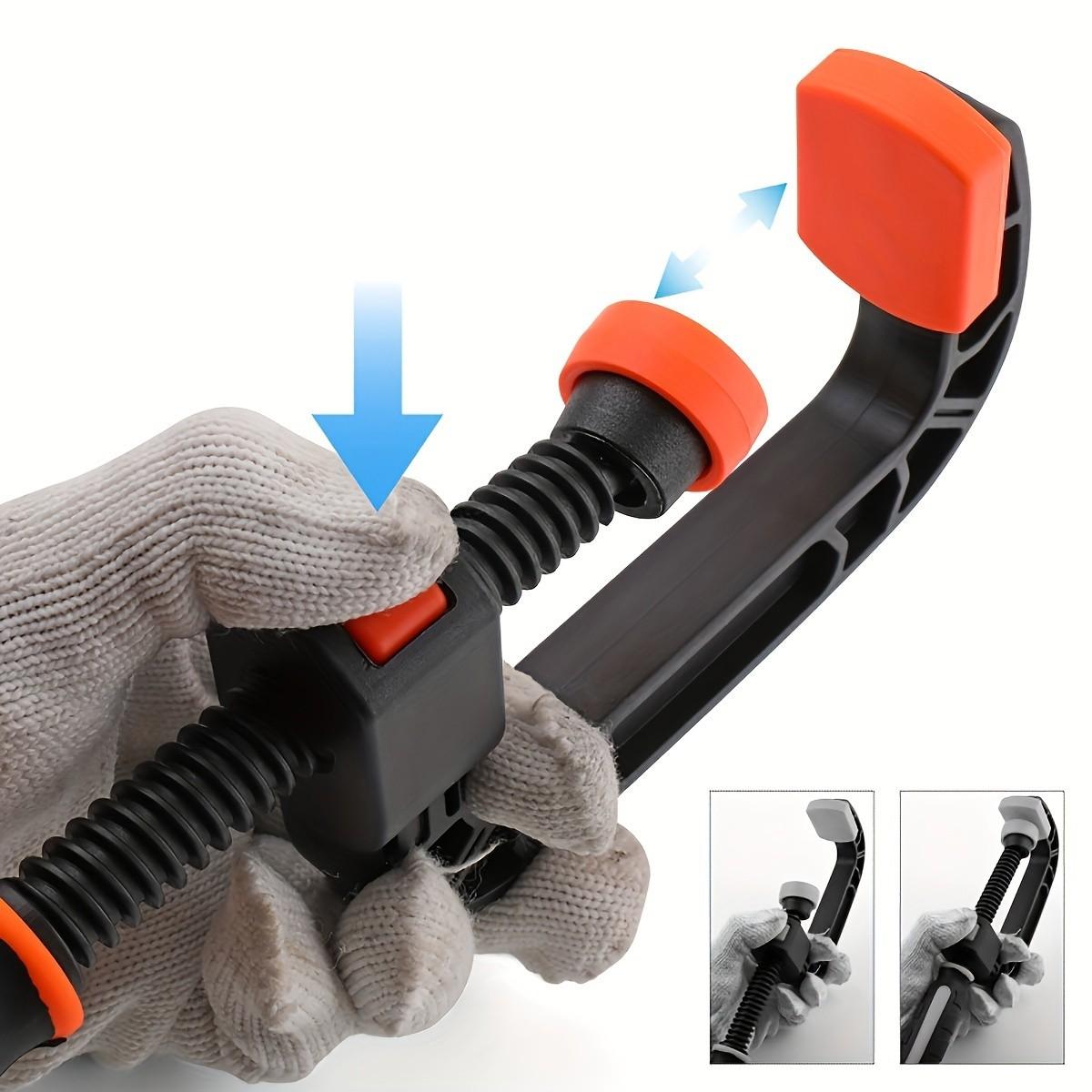 2pcs Woodworking F Clamp Set 2/3 Inch Quick Release Ratchet Bar Clamp Speed Squeeze Clip Kit DIY Carpenter Hand Tool