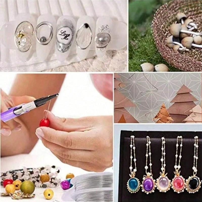 Flexible Transparent Nylon Beading Thread, DIY Jewelry Making Wire, Craft Hair Accessories, Floral Binding String, Ideal for Crafts