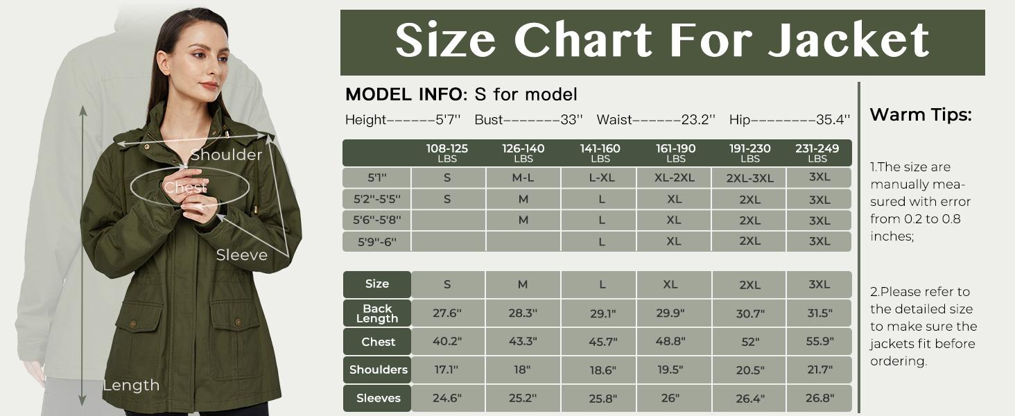 Women's Cotton Military Jacket Lightweight Casual Anorak Coat with Hood Womenswear Tops Comfort  Lady Outerwear Underwear Lady Long Sleeve Fitted