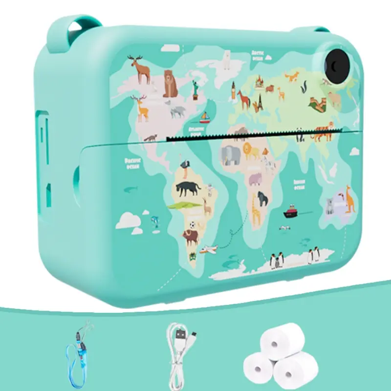 Instant Camera for Kids, 1 Set Digital Camera, Kids Video Camera, Child Selfie Camera Toy, Instant Cameras That Print Photos, Birthday Gifts for Boys and Girls, Printer Camera