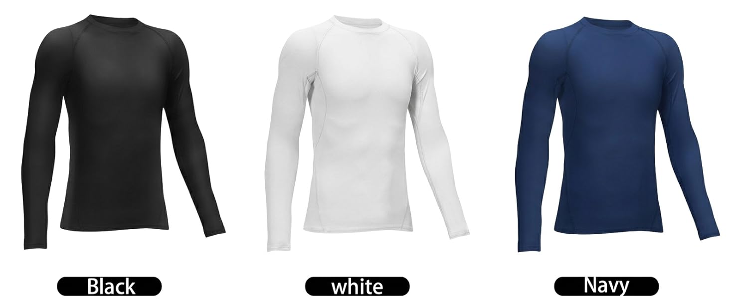 2 Pack Boys' Girls' Compression Shirts Youth Long Sleeve Undershirt Sports Moisture Wicking Baselayer, TELALEO 4, 3
