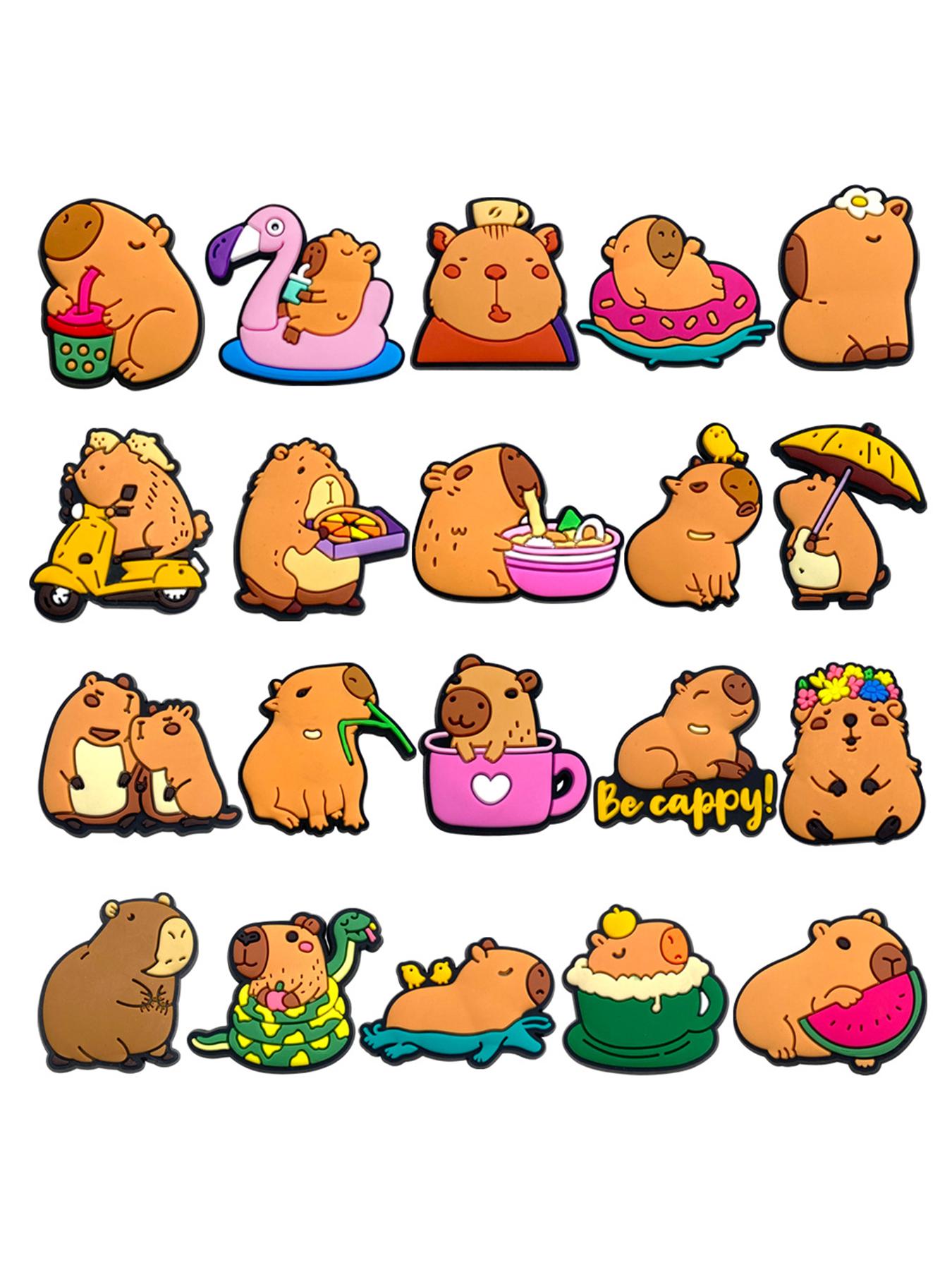 16/20/36 Piece Capybara Puffer Fish PVC Cartoon DIY Shoe Charms, Charm Accessory, Shoe Accessories, Decorative Shoes Classic Sandals, Family Children Christmas Party Birthday Gifts, Shoe Charms Set