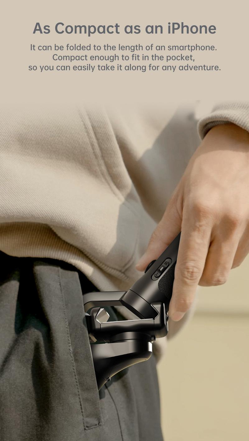 Hohem iSteady XE Kit Gimbal Stabilizer for Smartphone, 3-Axis Gimbal for iPhone 17 series & Android with Magnetic Adjustable Fill Light, Portable & Foldable Stabilizer for Video Recording