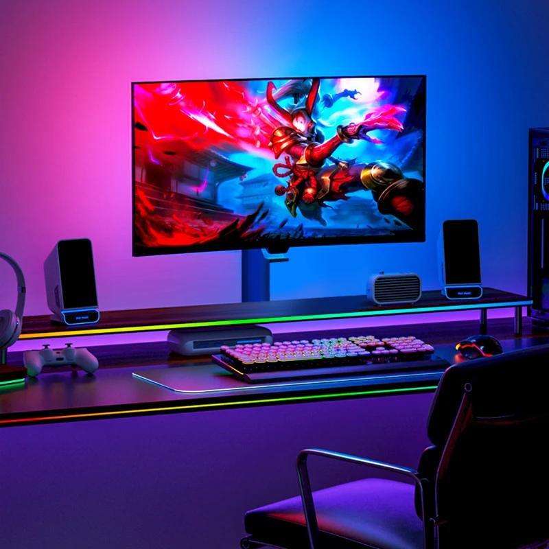 Ntaanoo 2026 USB Powered LED RGB Color Changing Strip Light with App Control Real-time Sync for TV Computer Bedroom Living Room Night Lamp Decorative LED TV Background Light Ntaanoo 2026 USB Powered LED RGB Color Changing Strip Light with App Control Real-time Sync for TV Computer Bedroom Living Room Night Lamp Decorative LED TV Background Light