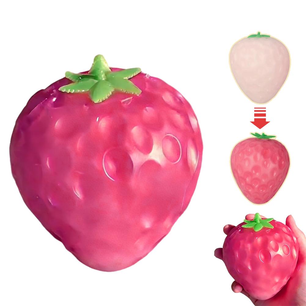 Mango Squishy Slow Rising Crystal Mud Home Decor Party Favors, Strawberry Fruit Squishies Sensory Fidget Toys for Adults & Kids
