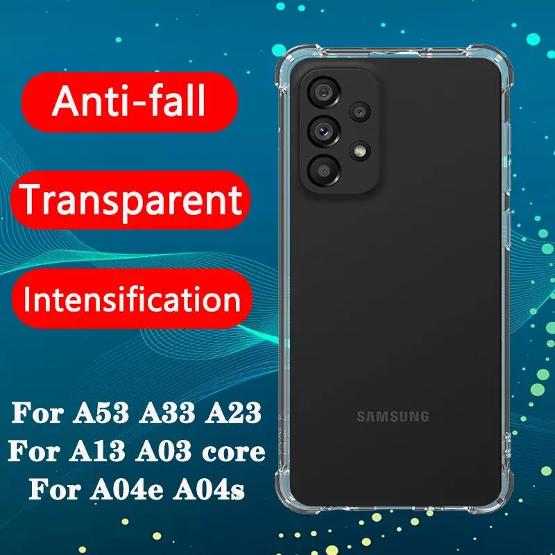 Phone Case - Compatible with for Samsung Galaxy A53, A33, A23, A13, A03, A04E, A04S 4G And 5G, This Transparent Back Cover Features Shockproof And Dustproof Properties with a Soft TPU Design
