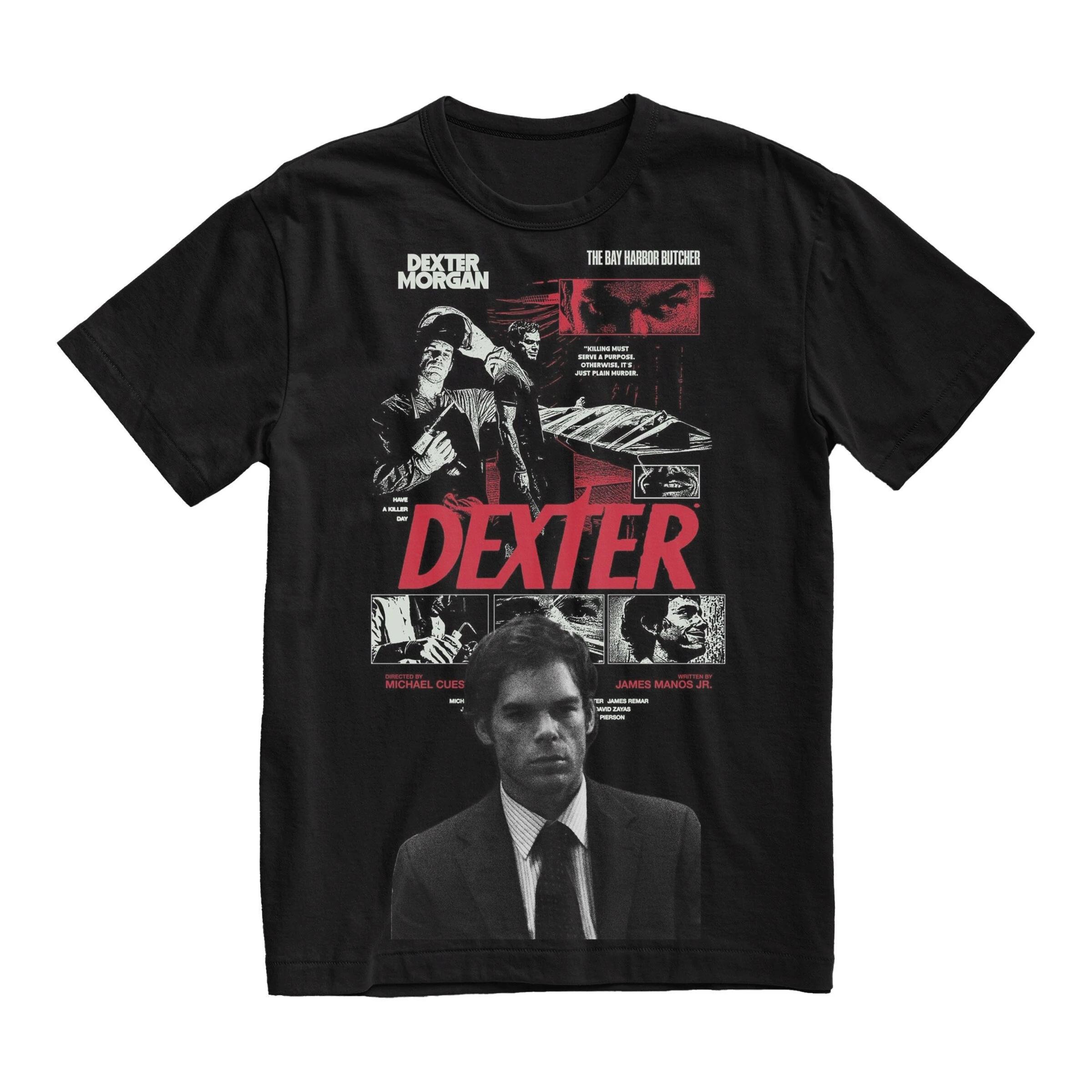 Casual Cotton Vintage T-Shirt Men's Fashion Extra Large Streetwear Limited Dexter Morgan Bay Butcher T-Shirt Men Women