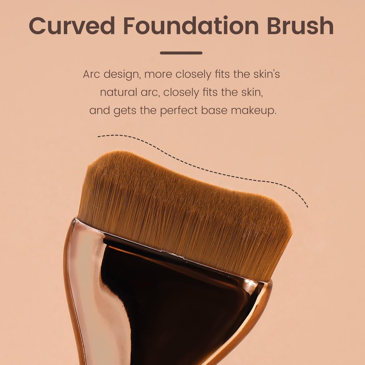 Maange 3-Piece Makeup Brush Set, Foundation Brushes, Professional Cosmetic Tools, Essential Beauty Kit for Flawless Application